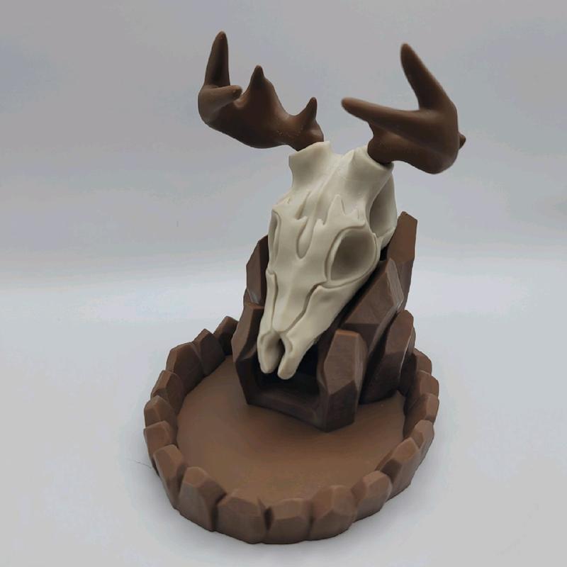 Deer Skull Dice Tower - Tabletop Accessory - Display Sculpt - DND Figure