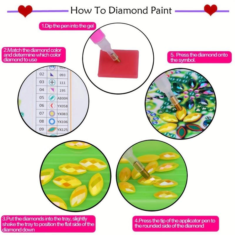 DIY Elf House Design Diamond Art Colorful Painting Ornament, DIY Delicate Decorative Art Craft for Home & Office Desktop