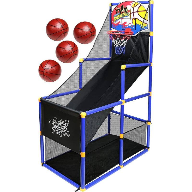 Toy Basketball Hoop Arcade Game Set | with 4 Balls & Air Pump, Indoor Outdoors Sports Toys for Kids