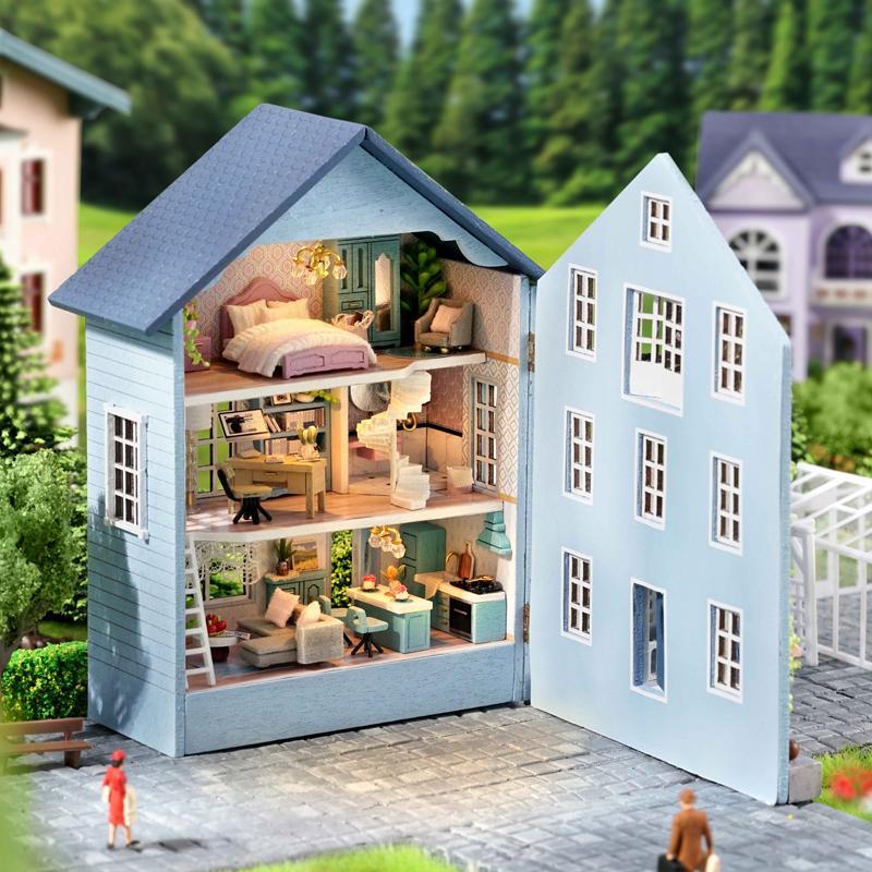 3D Stereoscopic Miniature House Building Kit Assembly Toy, 3D House Building Model, House Building Toy, Perfect Gift for Teenager & Adults