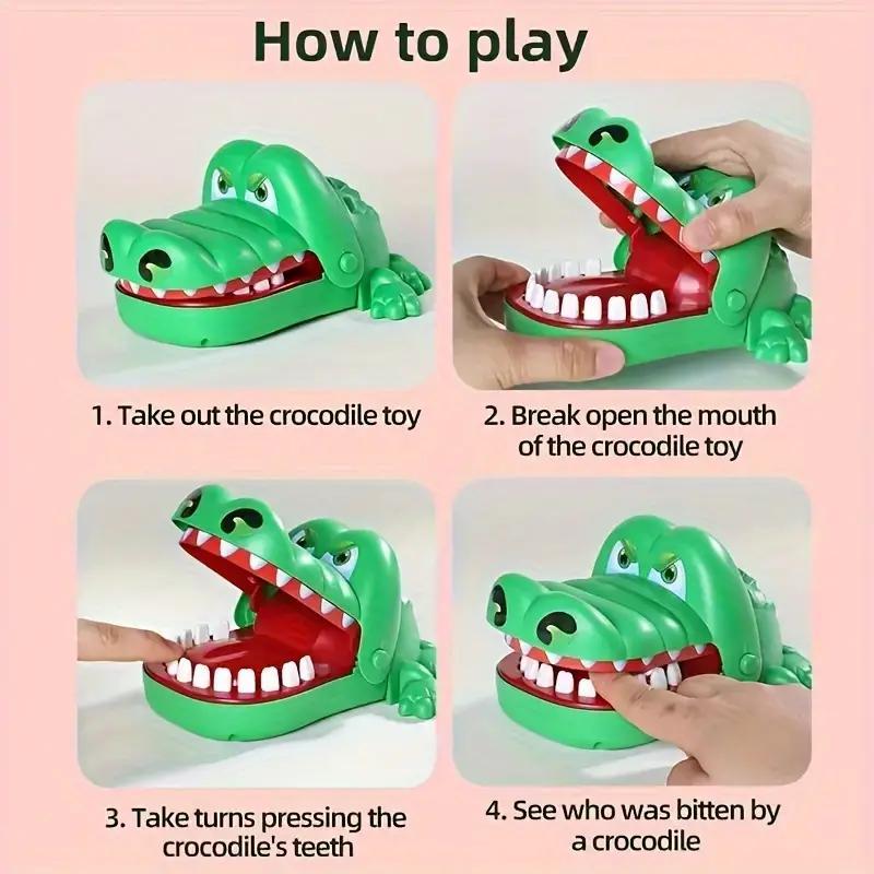 Fun Biting Crocodile Game, 1 Count Crocodile Party Toys without Power Supply, Party Activities Supplies for Birthday, Wedding, Festival