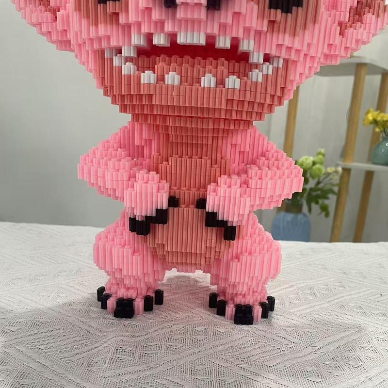 Pink Alien - Multi Color Compressed Link Small Building Blocks Series