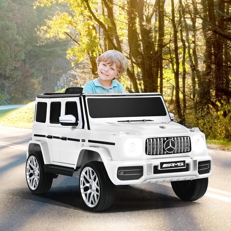 Licensed Mercedes-Benz G63 Kids Ride-On Car, 12V Electric Vehicle with Remote Control, Spring Suspension, Music, Horn, Safety Lock, Perfect Gift for Boys and Girls