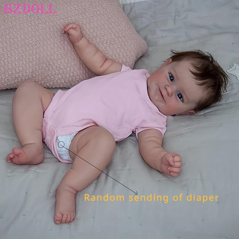 20 Inch Realistic Reborn Baby Doll with Cloth Body, Adorable Vinyl Newborn Bebe Gift for Kids, Birthday Present, Halloween, Christmas