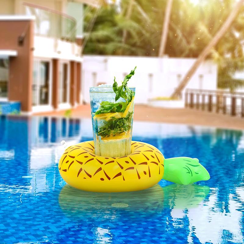 9 doll pool inflatable floats, including - flamingo, doughnut, pineapple, shells, crab, rabbit inflatable drink holder(No Doll）