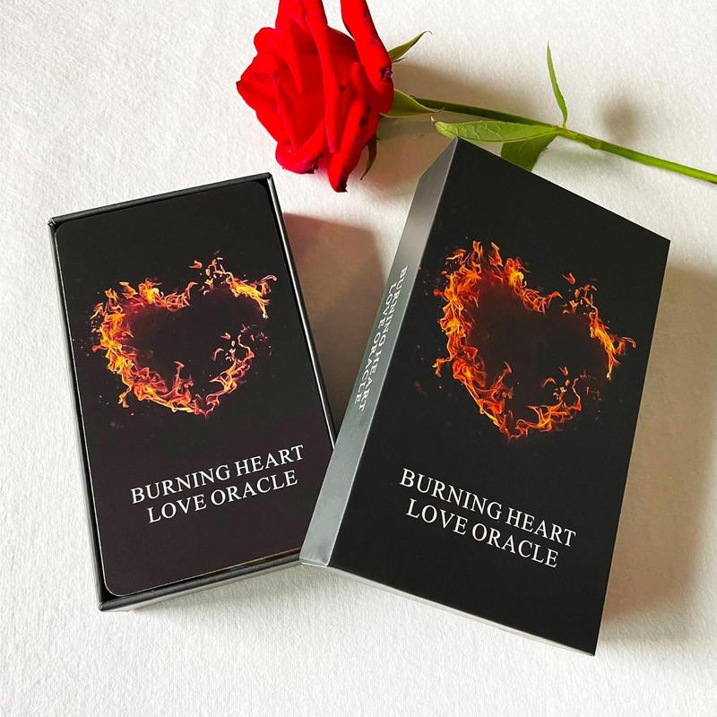 Burning Heart Love Oracle Cards Deck - Twin Flame Oracle Cards - Gain Insight into What the Person is Thinking or Trying to Communicate with You