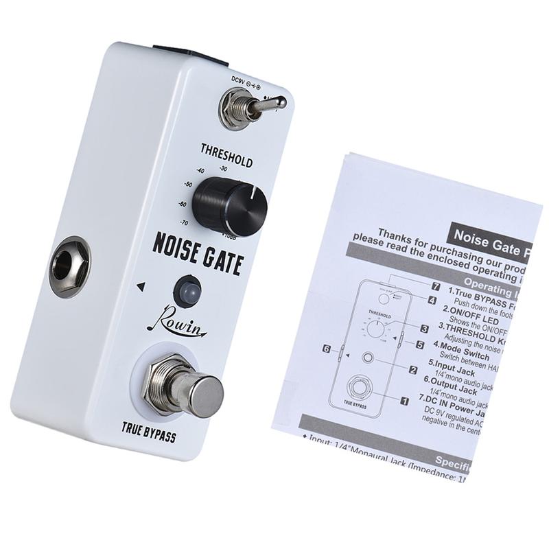 Rowin Noise Gate Noise Reduction Guitar Effect Pedal 2 Modes Aluminum Alloy Shell True Bypass