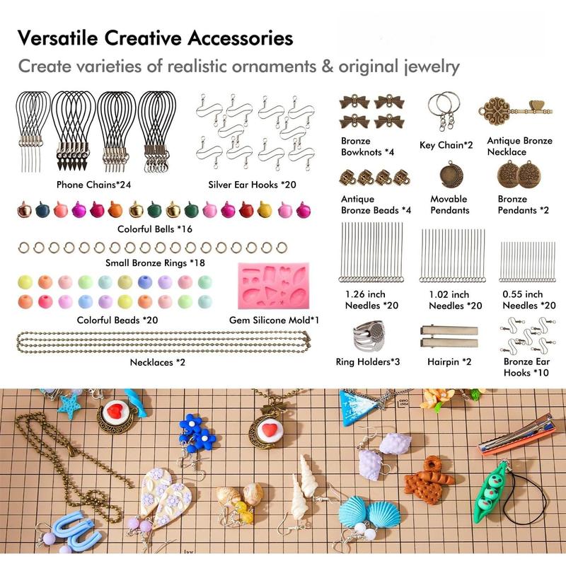 82 Colors Polymer Clay Kit with 19 Clay Tools, 16 Kinds of Accessories, , Non-Sticky, Ideal DIY  Craft Gift for  Adults