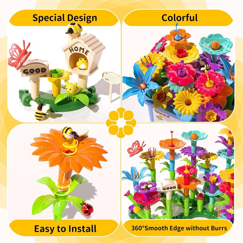 Flower Garden Building Toys Educational Garden Play Set Flower Stacking Toys,Christmas Gifts