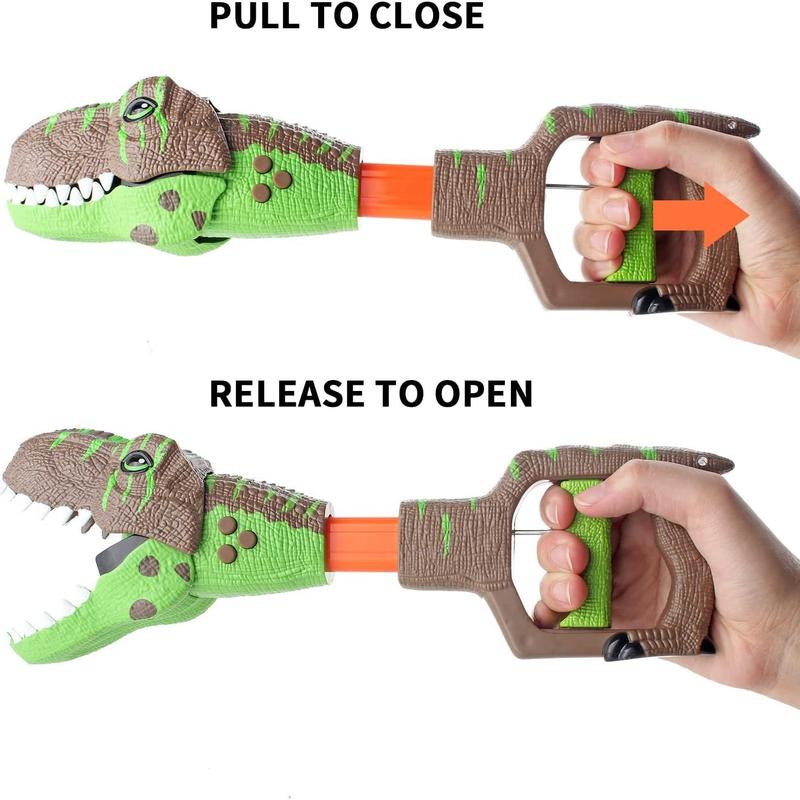 Dinosaurs Grabber Claw for Kids with 3 Roar Sounds and Light, Dinosaur Chomper T-Rex Toy Toys, Jurassic Dinosaur Snapper Adventure Game for Kids' Gift