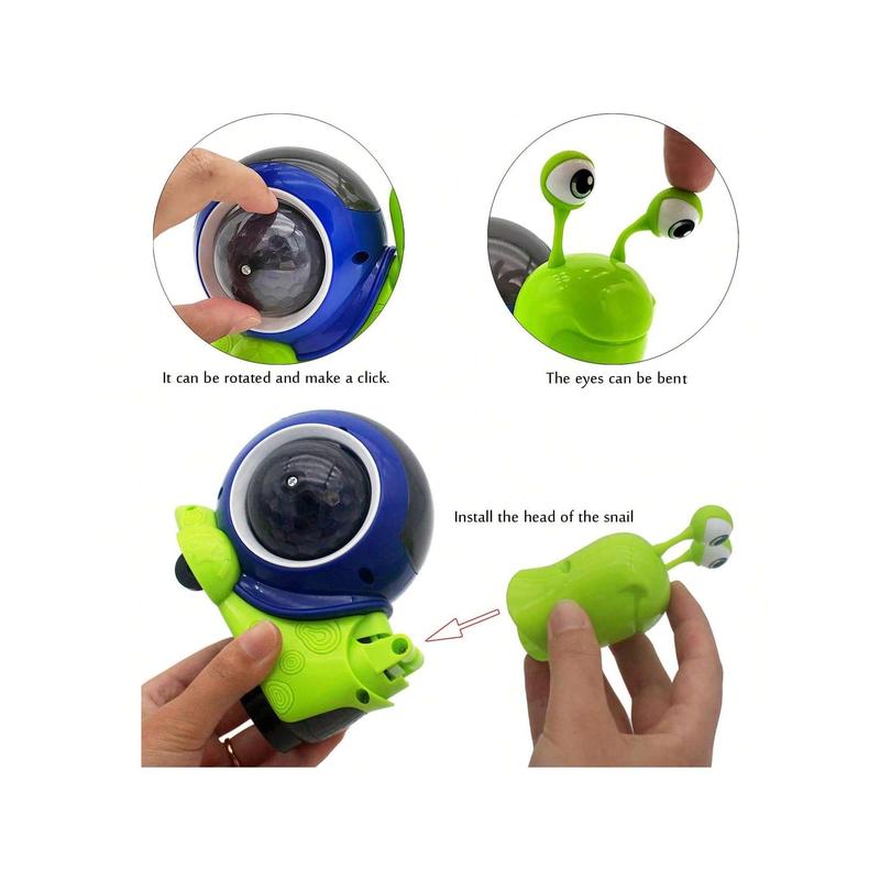 Christmas Gift Toddler Electric Snail Toy Cute Electronic Animal Crawl, Play Music, Dazzling Light Kids Birthday Toys,Kids Toys,Toys,Talking Toys,Play,Music Toy