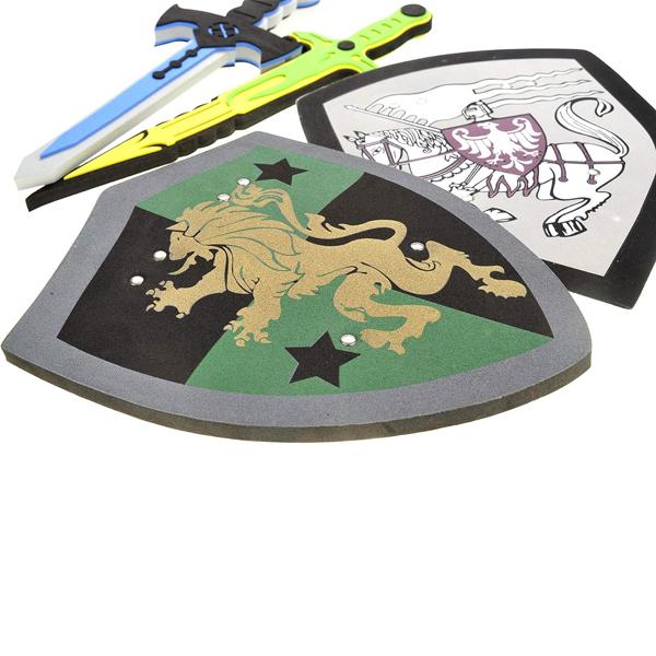 Word And Shield Play Set,Children's Foam Toy White Eagle and Golden Lion Shield SetUnique Sword and Shield Design,Foam Weapons,Pretend Play Weapons