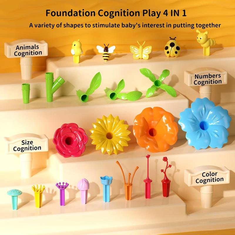 Flower Garden Building Toys Educational Garden Play Set Flower Stacking Toys,Christmas Gifts