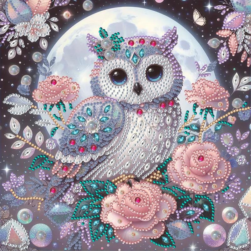 Owl Pattern DIY Diamond Arts Colorful Painting Kit without Frame, 1 Count DIY 5D Diamond Arts Colorful Painting Kit, Wall Art Decor for Home