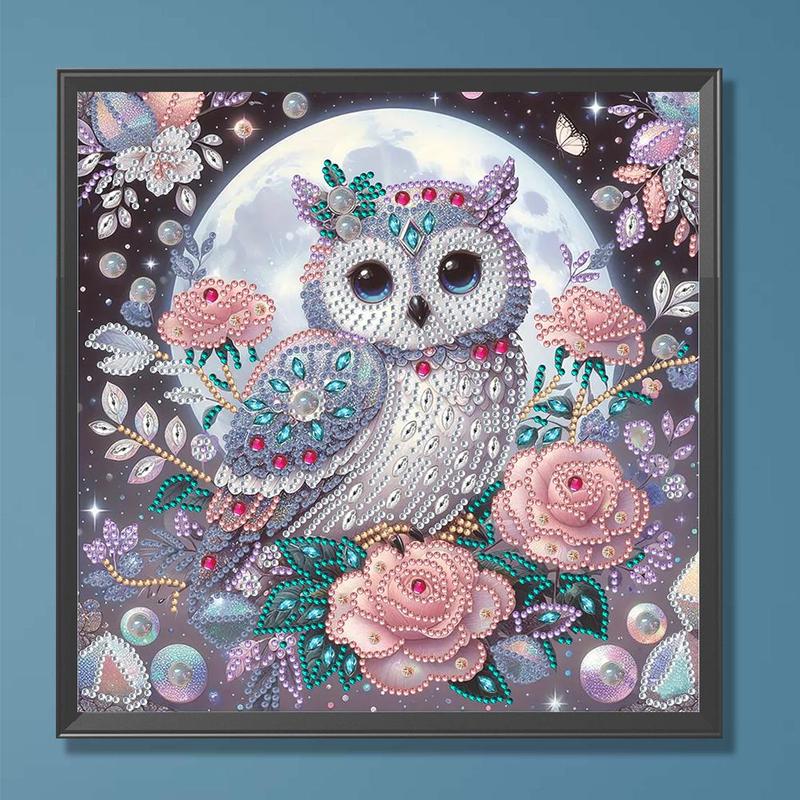 Owl Pattern DIY Diamond Arts Colorful Painting Kit without Frame, 1 Count DIY 5D Diamond Arts Colorful Painting Kit, Wall Art Decor for Home