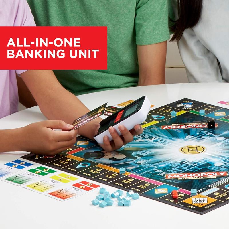 Monopoly Ultimate Banking Edition Board Game for Families and Kids Ages 8 and Up