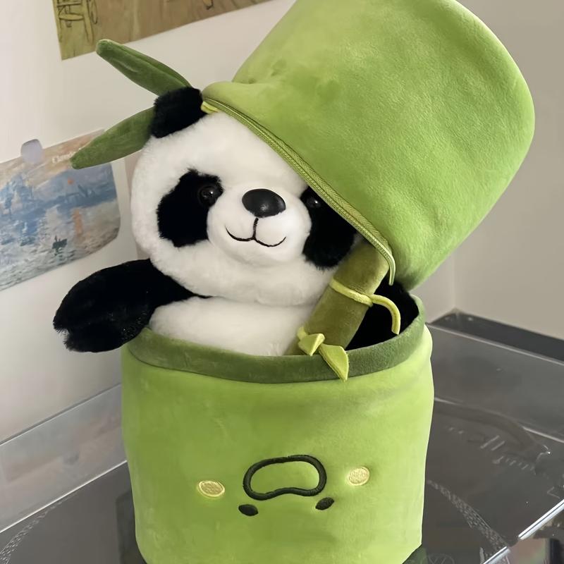 Cute Panda Plush Toy with Bamboo Tube - Soft, High Quality, Cute Shape, Super Soft, Perfect Gift for All Ages, Christmas New Year Gift