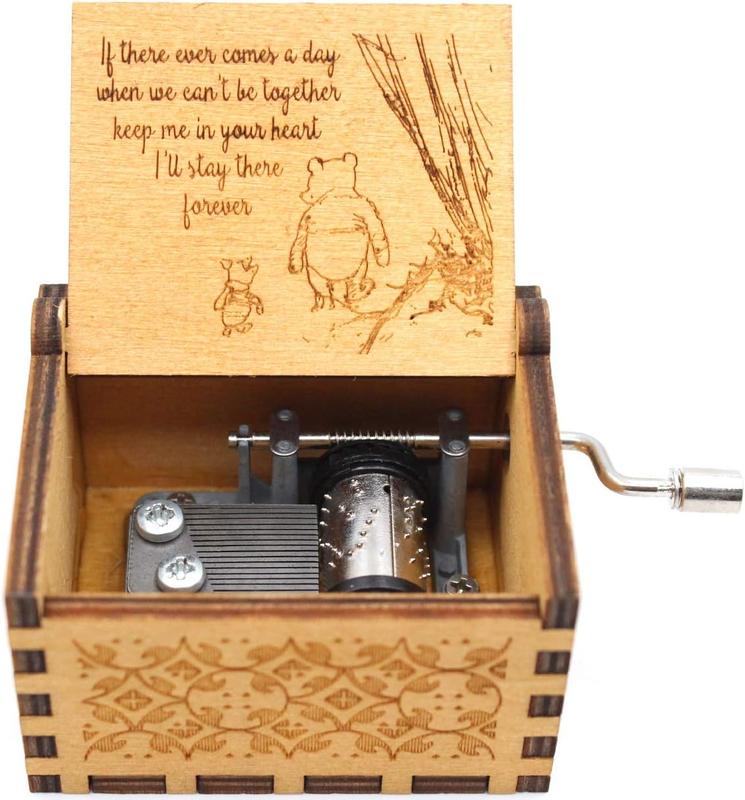 Wooden Music Box - The Pooh Saying Music Box, Gift for Friend, Cousins, BFF,  Year's Gifts, 1 Set