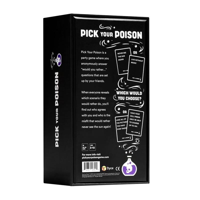 Pick Your Poison Party Game - The “What Would You Rather Do?” Family Card Game - for Kids, Tweens, Teens, College Students, Adults and Families, at Fun Parties and Board Games Night with Your Friends