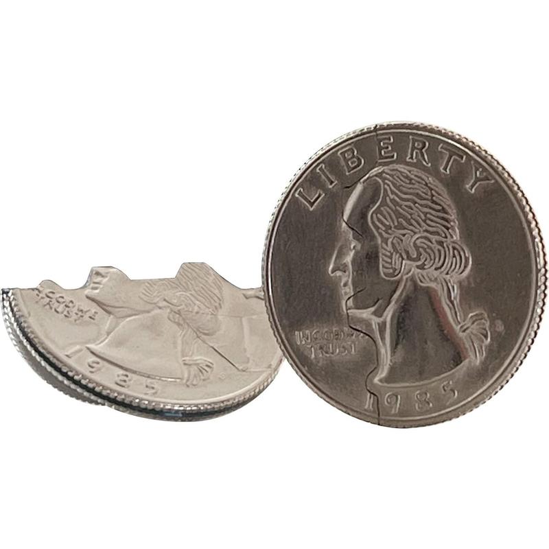 Hinged Bite and Folding Quarter Coin, Magic Trick Cool Quarter for Pranks, Tricks and More