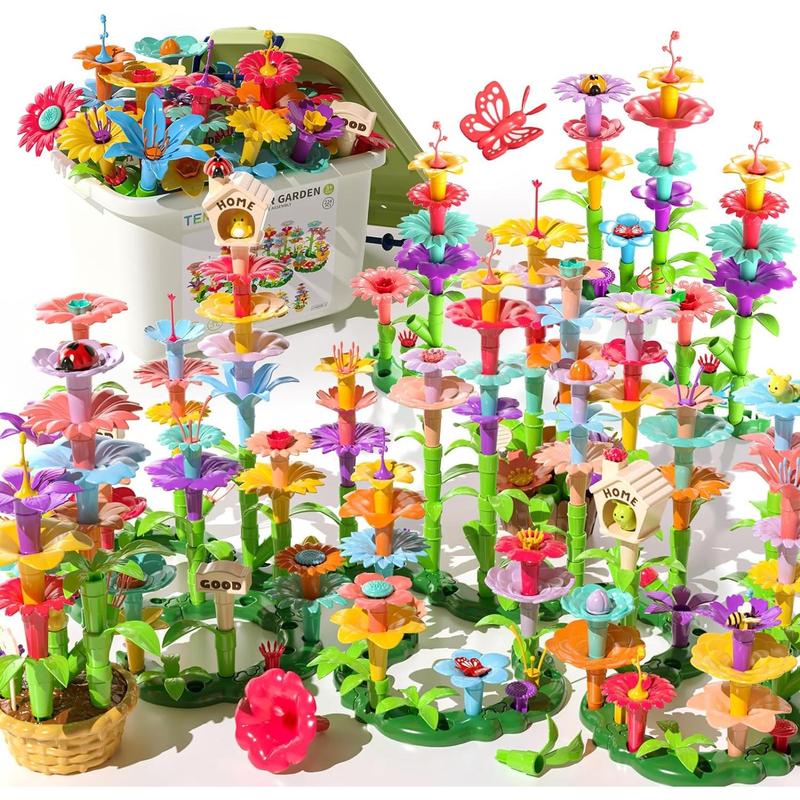 Flower Garden Building Toys Educational Garden Play Set Flower Stacking Toys,Christmas Gifts