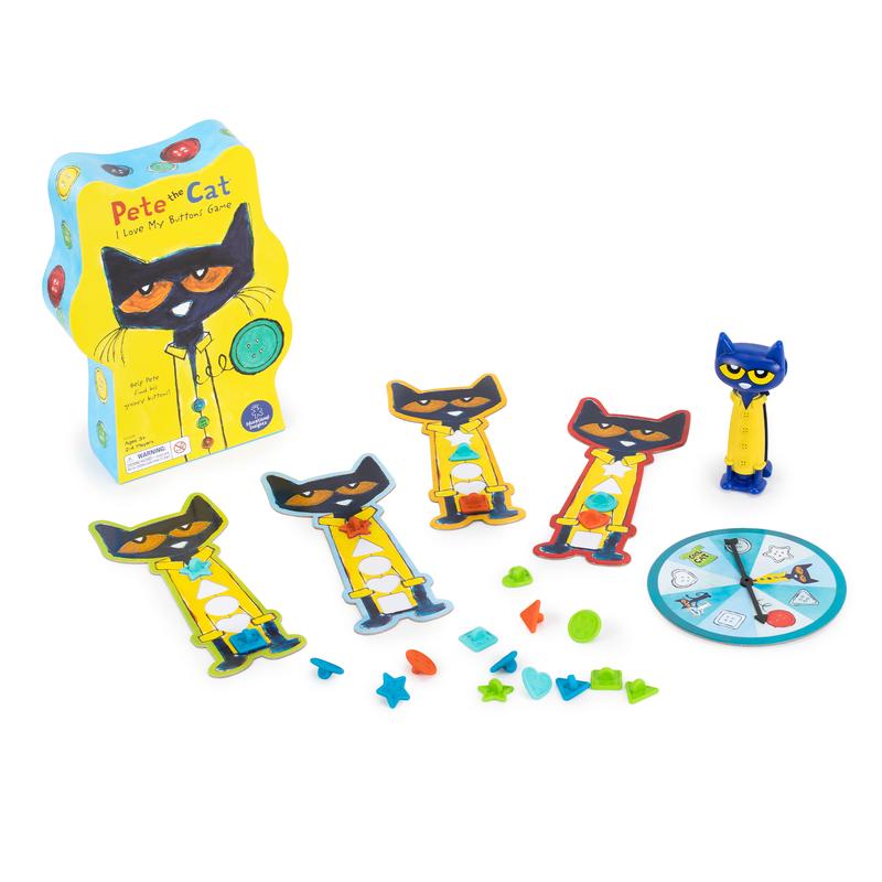 Educational Insights Pete The Cat I Love My Buttons Board Game For Toddlers & Preschoolers, For 2-4 Players, Gift For Boys & Girls, Fun Family Game For Kids Ages 3+