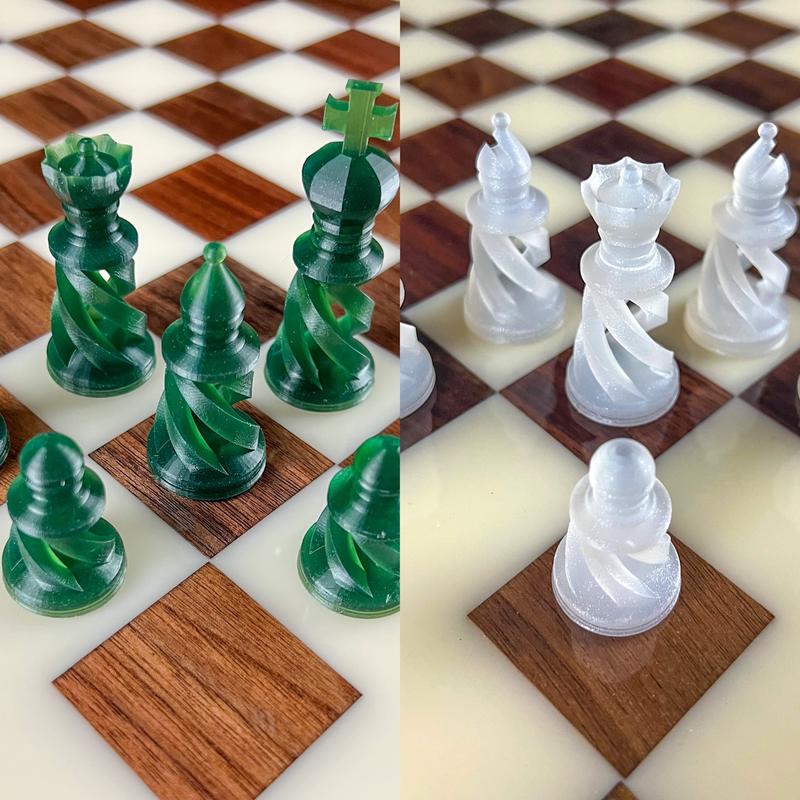 UV Resin Matching Chess Pieces