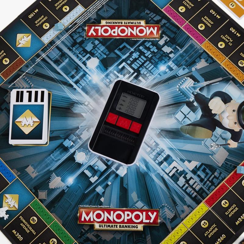 Monopoly Ultimate Banking Edition Board Game for Families and Kids Ages 8 and Up