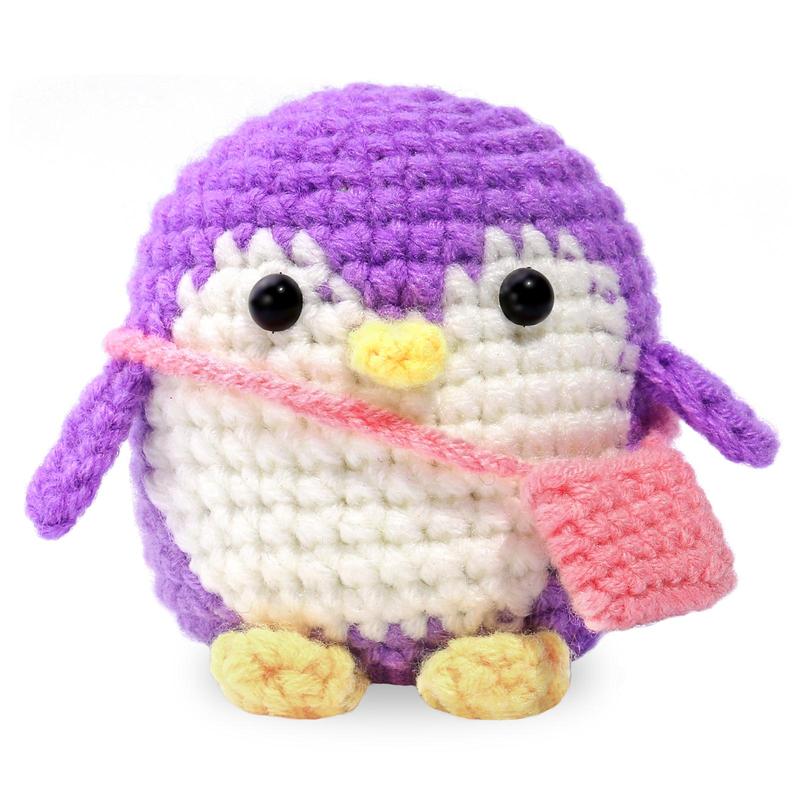 Penguin Design Crochet Kit, 1 Set Cute Penguin Crochet Starter Kit, DIY Crochet Starter Kit for Beginners, Knitting Supplies for Home Decor