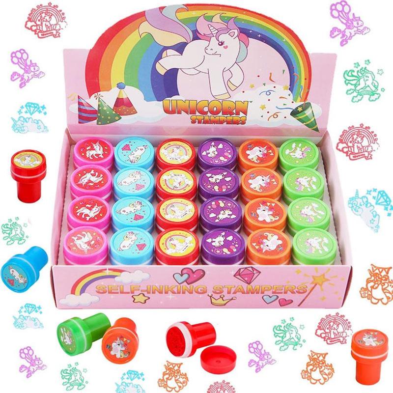 Cartoon Unicorn Pattern Stamp (1 Set), Self-Inking Stamp, DIY Scrapbooking & Stamping Supplies For Teenager & Adults