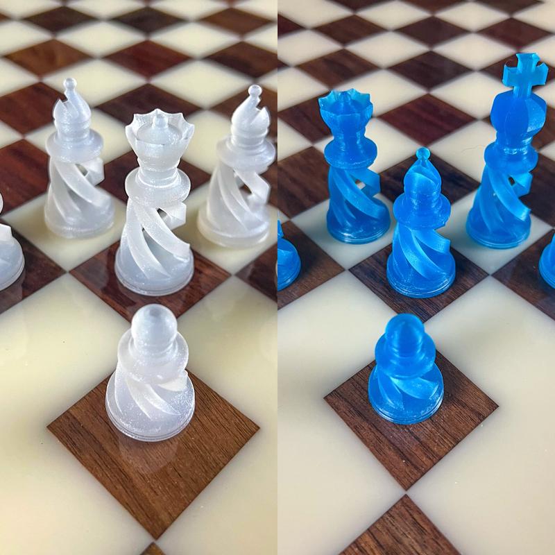 UV Resin Matching Chess Pieces