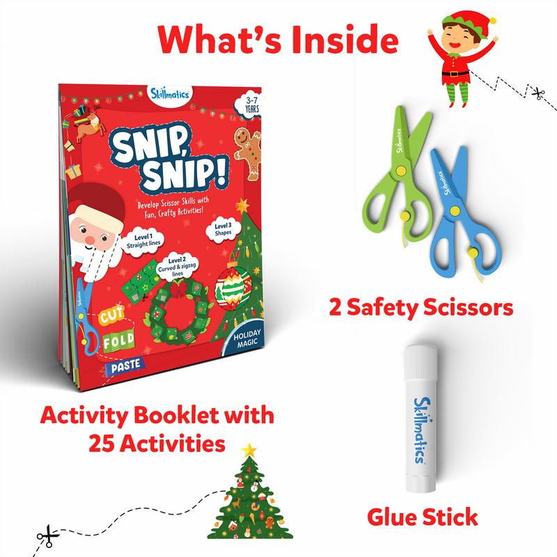 Skillmatics Snip, Snip - Art & Craft Activity, Practice Scissor Skills, Craft Kits, Gifts for Toddlers, Girls & Boys Ages 3 to 7 paper crafts