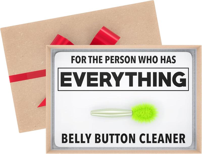 Funny Gifts Belly Button Lint Brush, Gag Gifts for Adults, Men, Women, Boyfriend, Husband  for Christmas, White Elephant,  Santa, Prank Gift for Person who has Everything (Green )