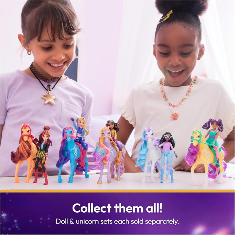 Unicorn Academy, Sophia & Wildstar Set with 2 Riding Accessories & Hair Styling Tool, Dolls & Unicorn Toys for Girls Ages 4 and up