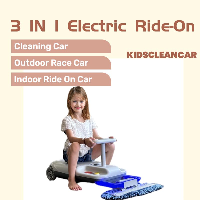 Kidscleancar, Portable GoKart, 12v Ride On Car, Variable Speed for Ages 3-8Years ,Every Child Can Choose their Own Speed. ride-on toy