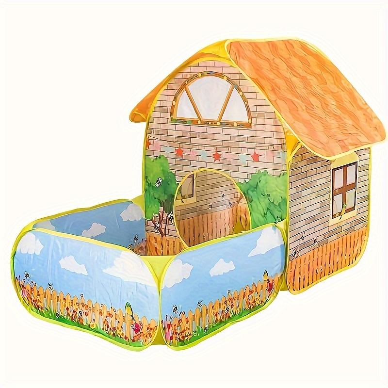 Children's Tent Garden Villa Boys And Girls Indoor And Outdoor Games Dollhouse Ocean Ball Pool Large Space Collapsible Portable Tent Hut Halloween Christmas Gift