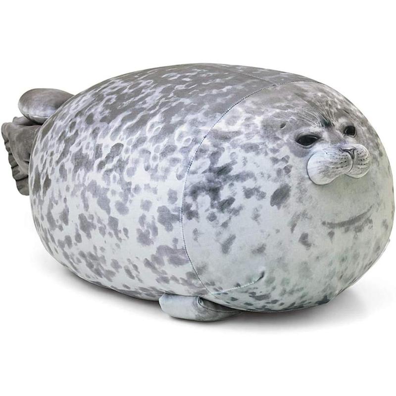 Chubby Seal Pillow, Stuffed Cotton Plush Animal Toy Cute Ocean Small (13 Inch), Toy Gift for Kids Boys Girls