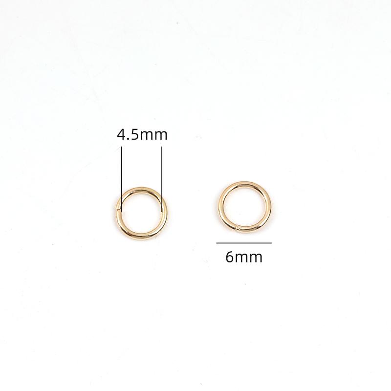 Diy key ring accessories material aperture double circle open ring