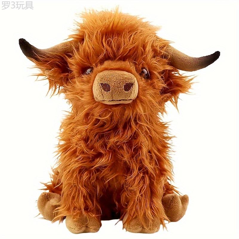 Cuddly Highland Cattle Plush Toy - Soft, Durable Polyester Companion for All Ages, Ideal Gift for Holidays & Birthdays Cow Decorations