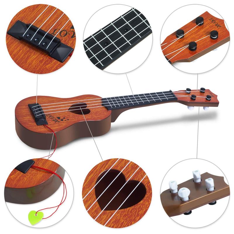 Kids Toy Classical Ukulele Guitar Musical Instrument, Brown