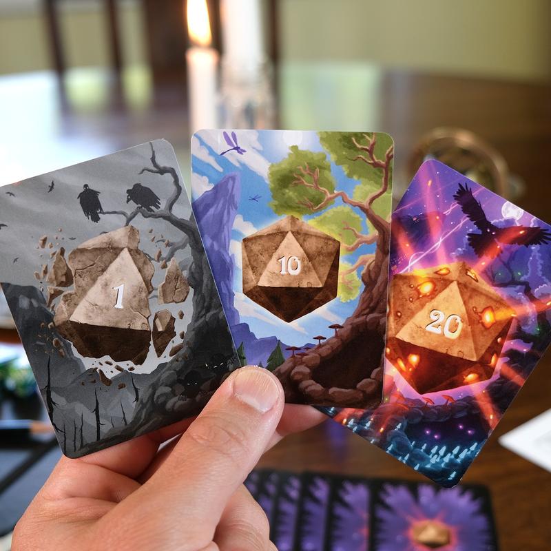 Draw20 Founders Deck D20 Dice Cards for Tabletop Roleplaying Games TTRPG and DnD