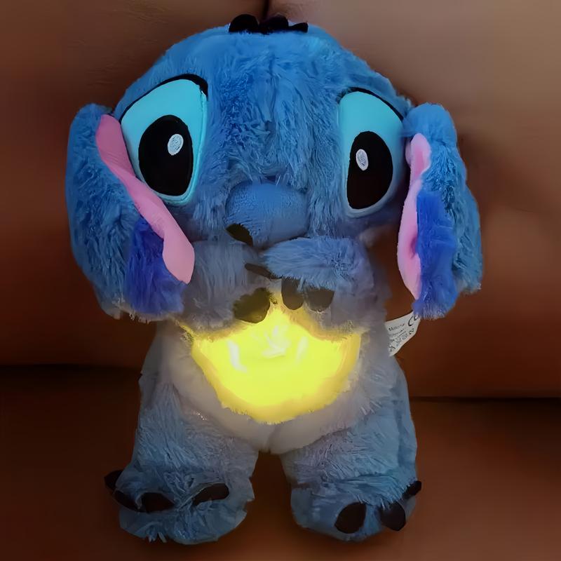 2024 St-it-ch Plush Toys and Plush Toys with Lights and Soothing Music for Kids Soft Cute Night Light Companion Stress Relief Toy