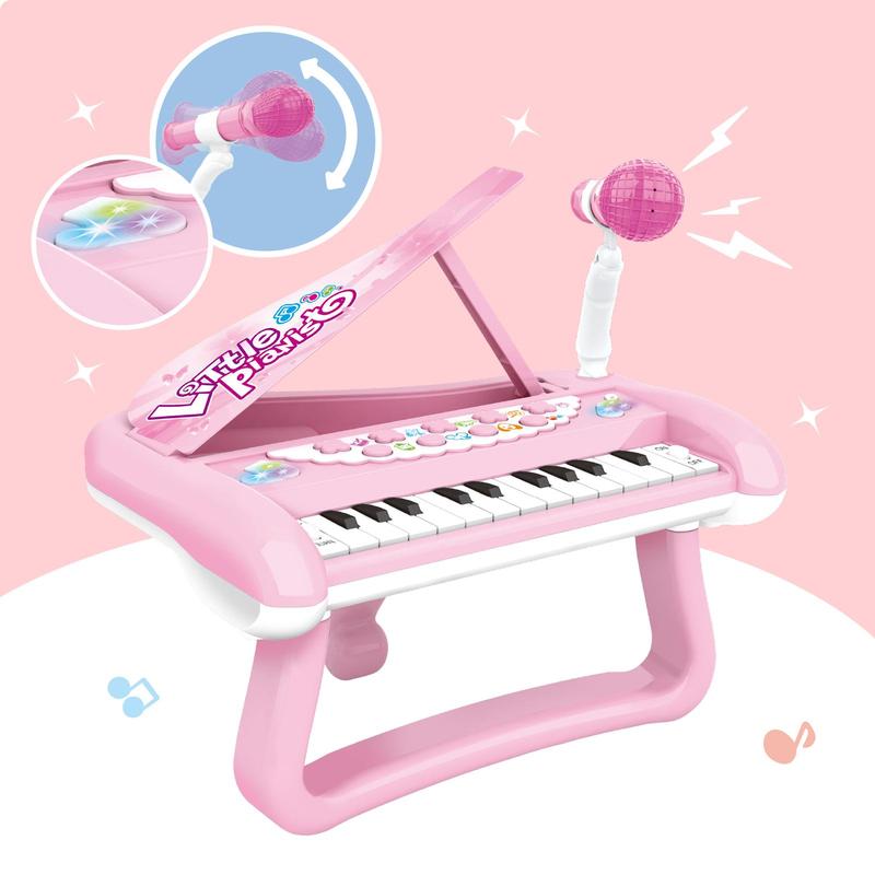 22 Key Musical Keyboard Toy with Microphone, 1 Count Piano Toy for Gift, Early Education Musical Instrument Toy, Christmas Gift