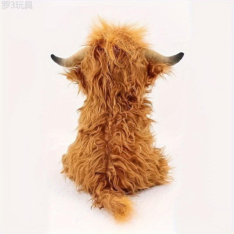 Cuddly Highland Cattle Plush Toy - Soft, Durable Polyester Companion for All Ages, Ideal Gift for Holidays & Birthdays Cow Decorations