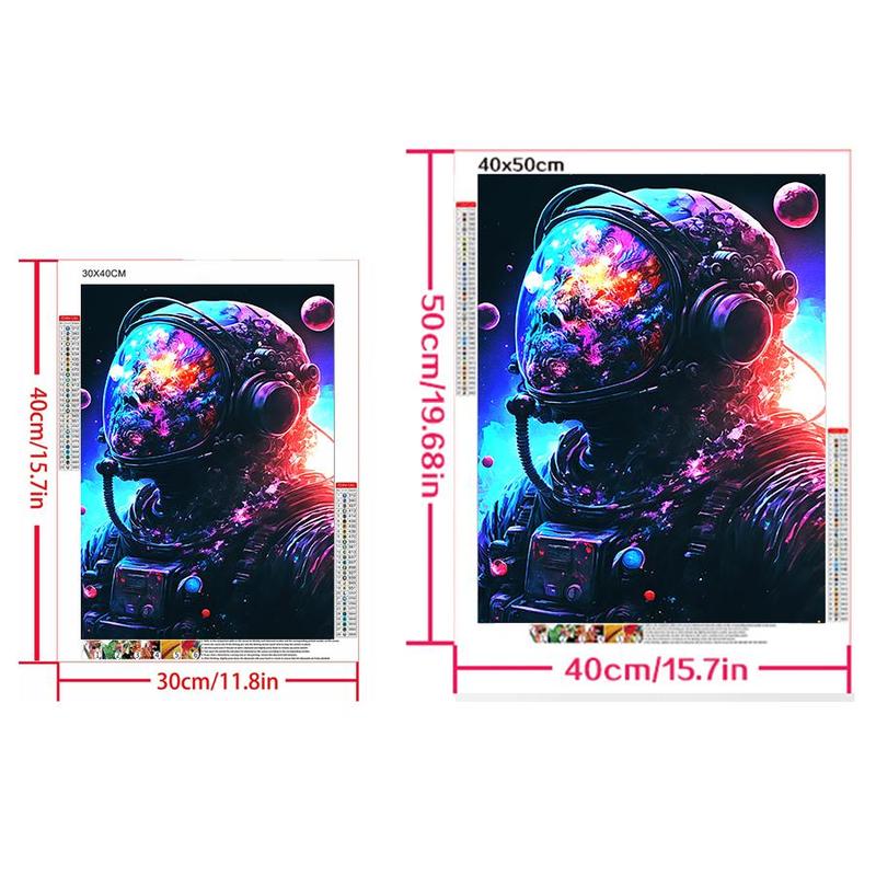 Astronaut Pattern Diamond Arts Colorful Painting Kit without Frame, 5D Diamond Arts Crafts Kit, Wall Art Decorations for Living Room Bedroom