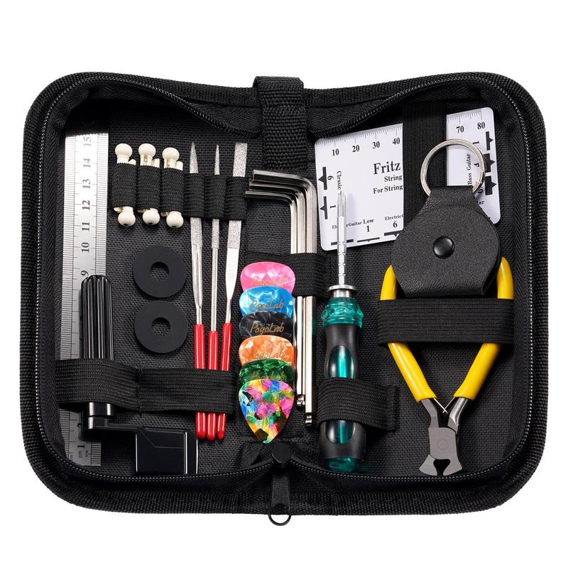 Guitar Repair Tool Kit, 1 Set Guitar Care Kit, Luthier Setup Repair Maintenance Tools, Full Set Guitar Tools, Music Accessories