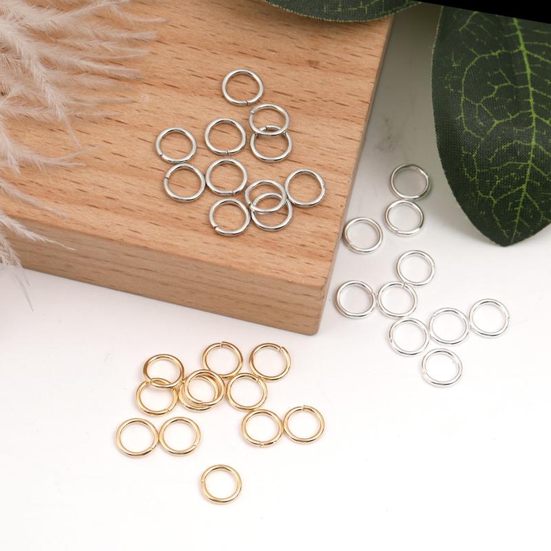 Diy key ring accessories material aperture double circle open ring