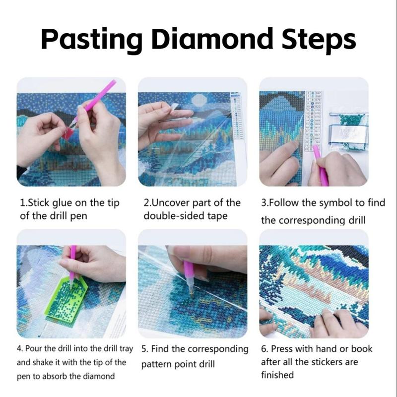 Book & Tree Pattern DIY Diamond Arts Colorful Painting Kit Without Frame, DIY Decorative Art Picture For Beginner, DIY Home Decor