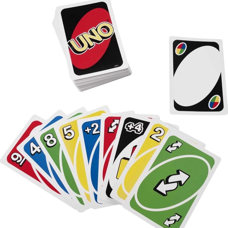 GIANT UNO Card Game Giant Card Playing Game ​Giant UNO Official Card Game for Kids, Adults & Family Night, Oversized Cards & Customizable Wild Cards for 2-10 Players