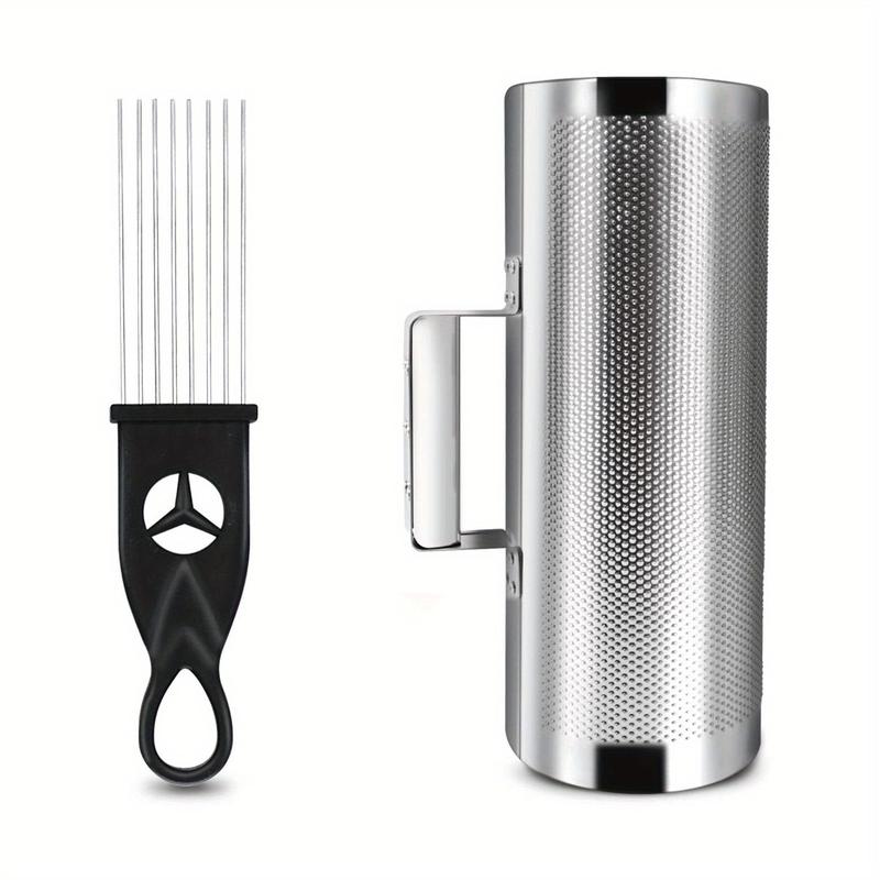 Stainless Steel Guiro Instrument with Scraper, 1 Set Professional Band Accompaniment Sand Hammer Guiro Shaker, Music Accessories for Home & Studio